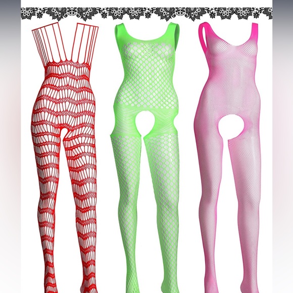 Intimates & Sleepwear | Fishnet Bodysuits Fit Up To Size 3x Multiple Colors And Style 1 Each